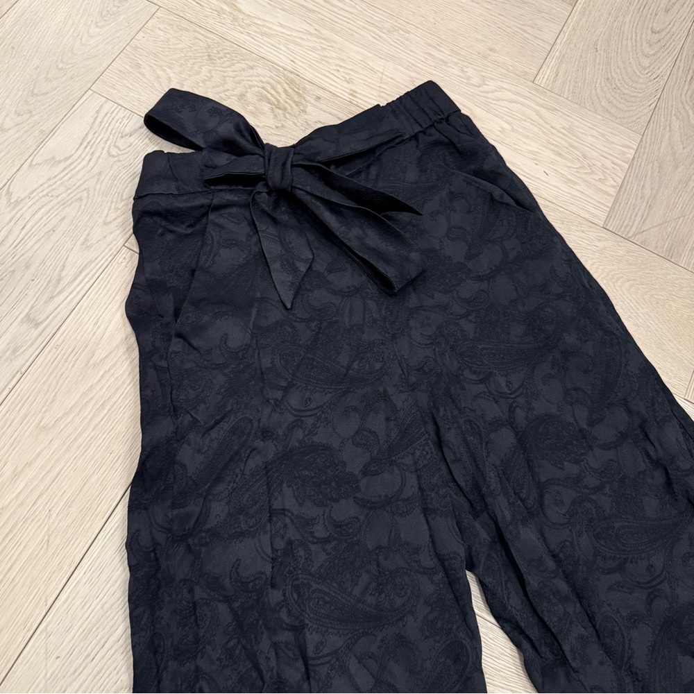 Wilfred Aritzia Faun Ankle Pattern Pants High Waisted Tie Size XS